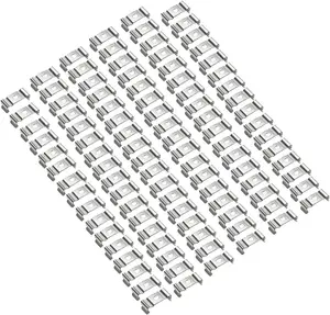 T5 Clips Bracket Hanger for Integrated Tube Light Fixture, Nickel-plated Manganese Steel, Pack of 100