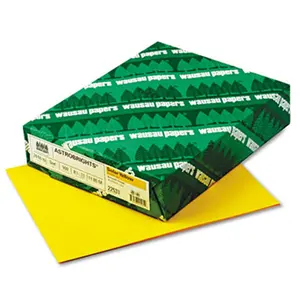 212 MAIN Astrobrights Boxed Colored Paper, 24lb, 8.5x11 Solar Yellow, 500-Sheet Ream, Acid-Free, Fade-Resistant, Laser/Inkjet Compatible, Vibrant Hue, Boxed Paper