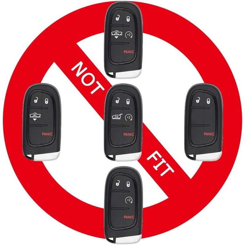 Smart Key Fob Case Compatible with Chrysler 200 300 Dodge Challenger Charger Dart Jeep Cherokee Compass Grand Cherokee SRT Hellcat 2 3 4 5 Button Keyless Entry Remote Cover Carbon Fiber