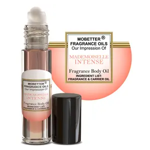 MOBETTER FRAGRANCE OILS' Our Impression of Mademoiselle Intense for Women Body Oil Fragrance 1/3 oz roll on Glass Bottle, Oriental Woody fragrance for women, Long Lasting, Travel Size