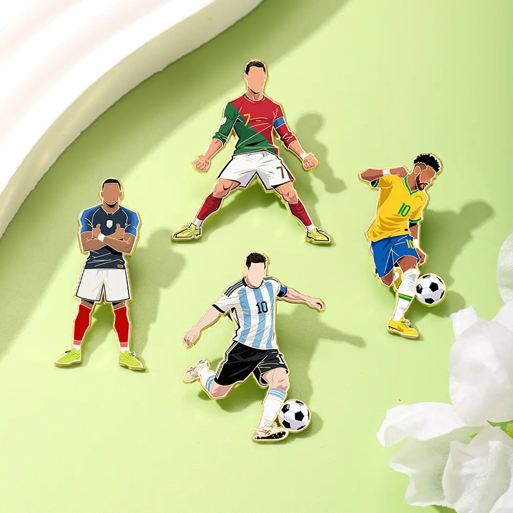Zinc Alloy Soccer Pin, 2026 North America World Cup Weighted Badge, Collectible Fan Gift with Anti-Scratch Finish, Anti-Scratch Care, Collectible Pins, Alloy Brooch Pin