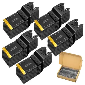 50pcs Oscillating Saw Blades Quick Release Universal for Wood Plastics & Metal Multitool Kits Fit Most Models