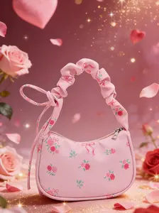 Valentine's Day Essential Floral Crossbody Bag, Lightweight Shoulder Bag, Small Size Perfect for Phone Lipstick, Must-Have for Daily and Dates