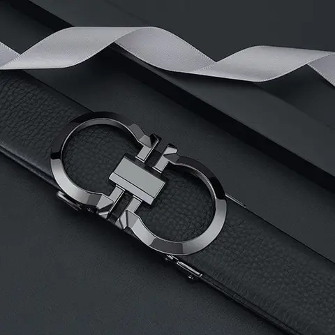 Men's High Quality Leather Belt, Automatic Buckle Waistband, Easy Adjustment, Durable Alloy Pants Strap, Universal Fit, Casual Style, Plain Pattern, Adjustable Belts, Stylish Belts for All Seasons