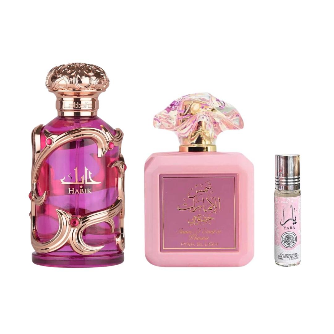 Habik Women + Shams Al Emarat Pink Blush + Oil - 3 piece bundle