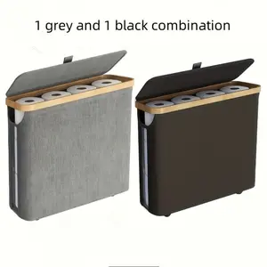 This toilet paper storage box with a lid is foldable, Bathroom Accessories Organizer, ideal for bathrooms, waterproof, moisture-proof, safe and breathable material