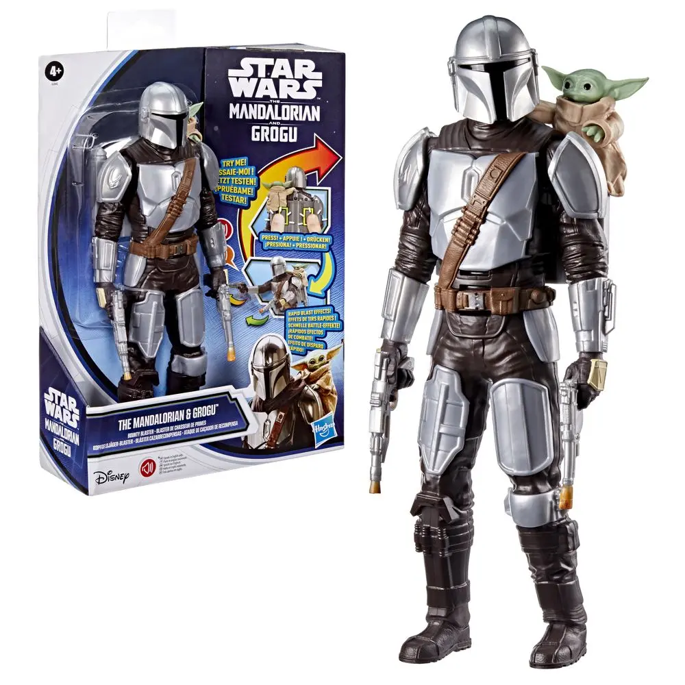 11" Star Wars The Mandalorian & Grogu Bounty Blaster Figure w/ Sound Effects 11" Star Wars The Mandalorian & Grogu Bounty Blaster Figure w/ Sound Effects