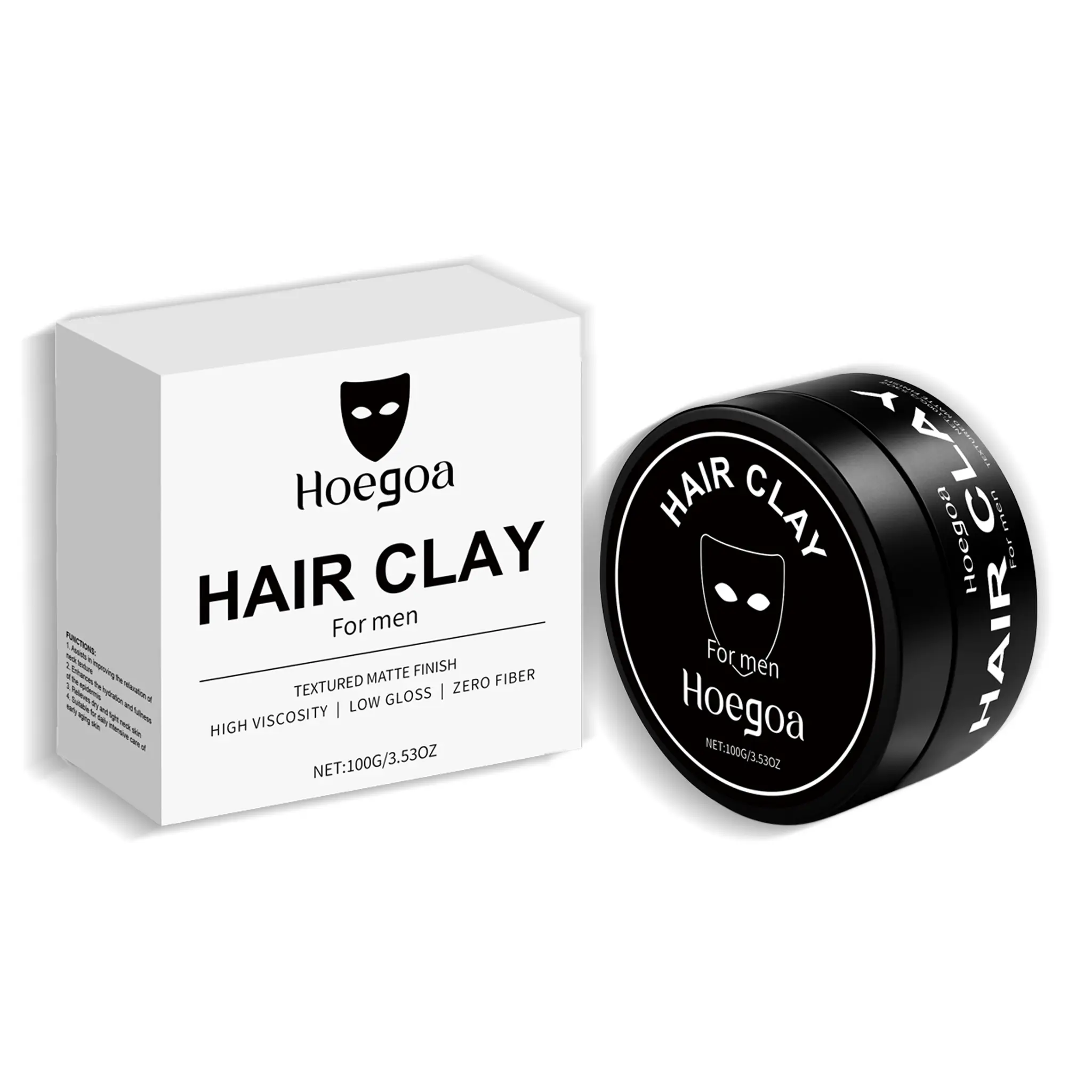 Men's Hair Clay for Natural Volume, Smooth Shine, Long-Lasting Hold, Matte Finish, Hair Styling Product, Styling Mud for Men, Perfect for Daily Use, Designed specifically to stabilize hair and maintain its shape for a long time. paste