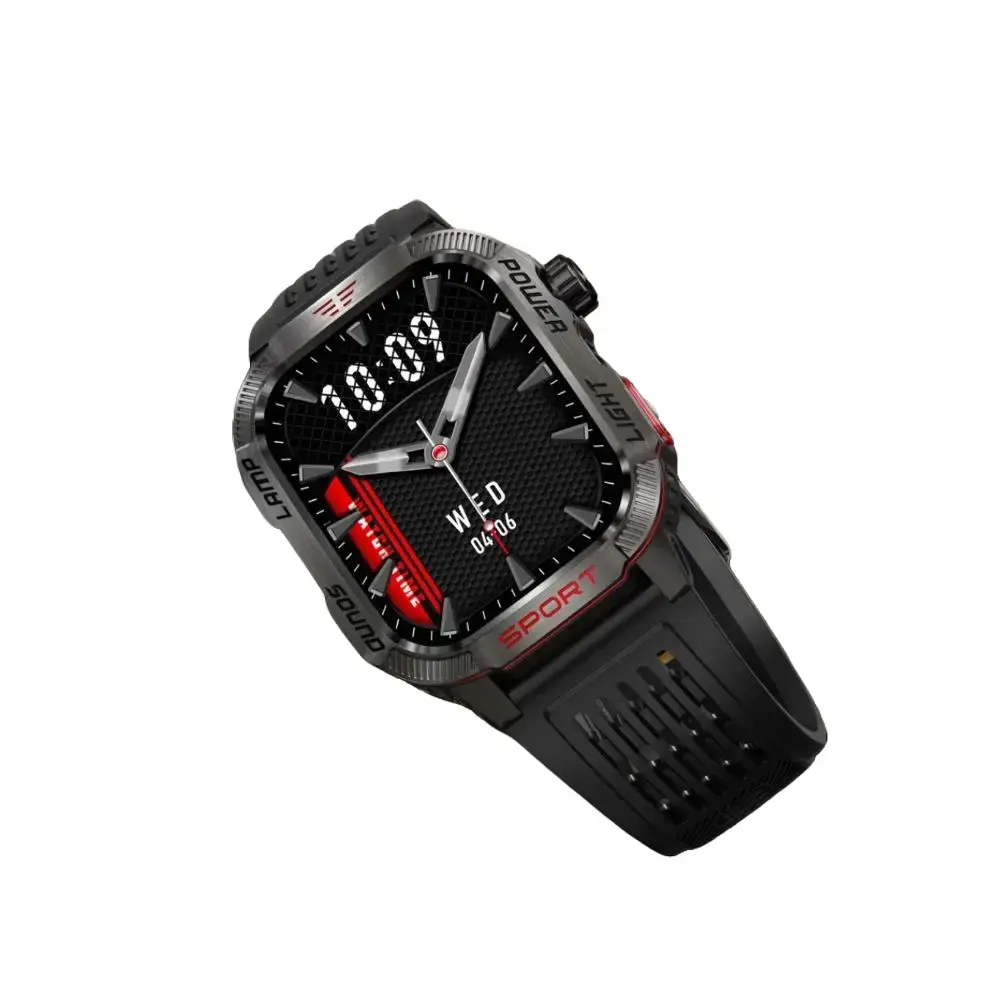 New Men's GPS Smartwatch - 600mAh Battery, Waterproof, Flashlight, Compass, Outdoor Sport Tracker, Bluetooth Call, Magnetic Charging, Screen Display, AI Camera Glasses with Translation, Built-in Headphones, Mechanical Design, Manual, Android Compatibility