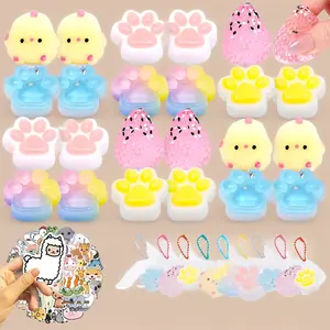 Taba Squishy Pack 24 Pack Squishy Toys with 50 Stickers for Kids Birthday Party Favors Classroom Treasure Box Fidget Toys Valentine Day Gifts Goodie Bag Stuffers