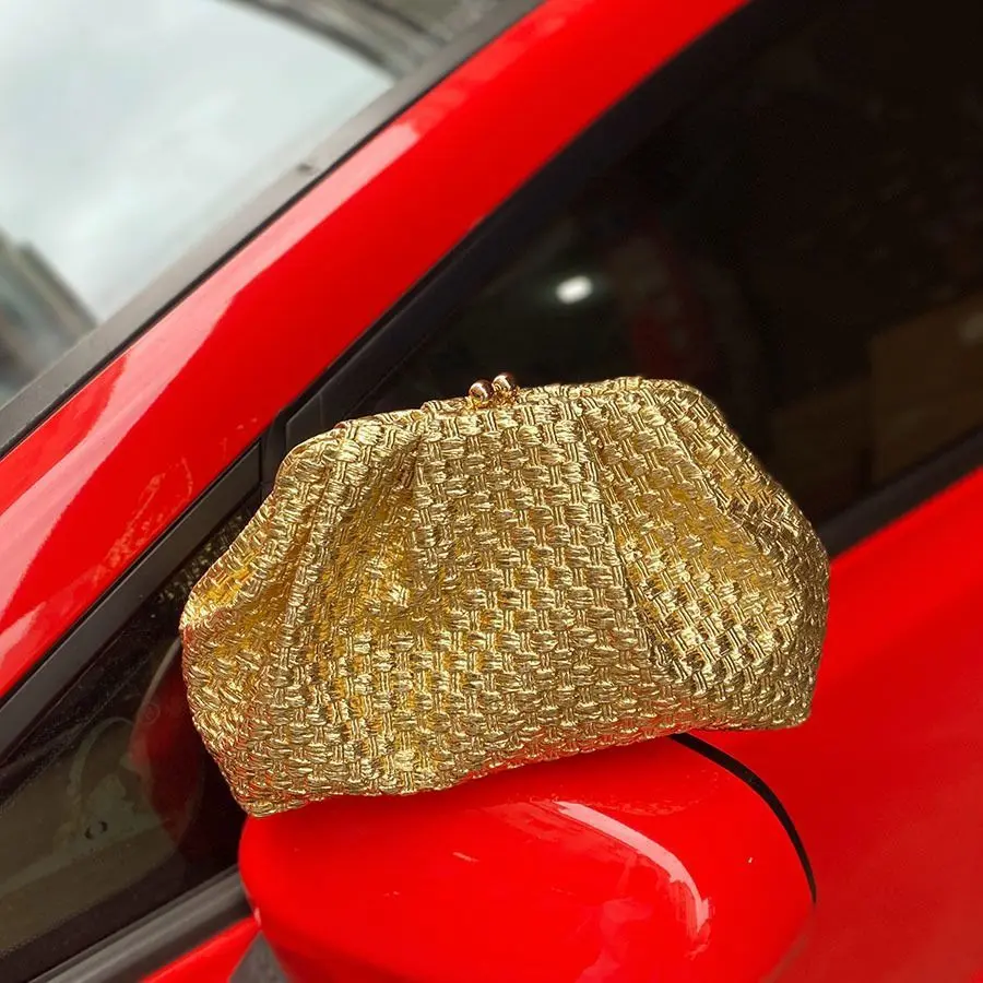 Bag Woman 2026 New Style European Fashion Luxury Handbag Evening Bag Light Golden Handbag Clasp Bag Wallet