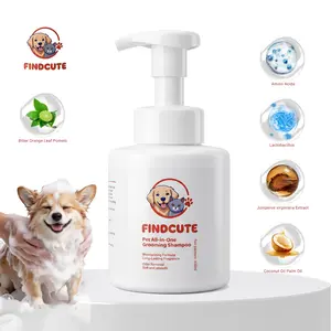 FINDCUTE Pet All-in-One Grooming Shampoo 300ml – Removes Body Odor & Dirt, Softens Tangled Hair, Relieves Itchy Skin, Moisturizing, Lasting Fresh Scent for Dogs & Cats