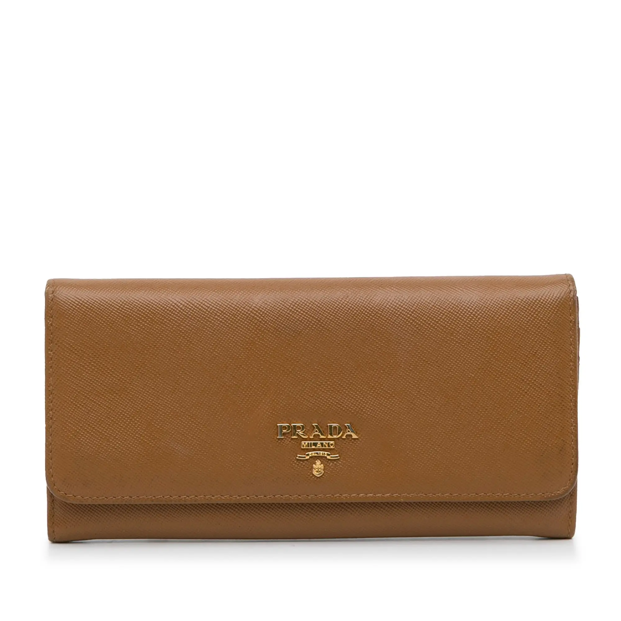 Pre-owned PRADA Leather x Calf small leather goods Prada Saffiano Leather Lux Continental Wallet
