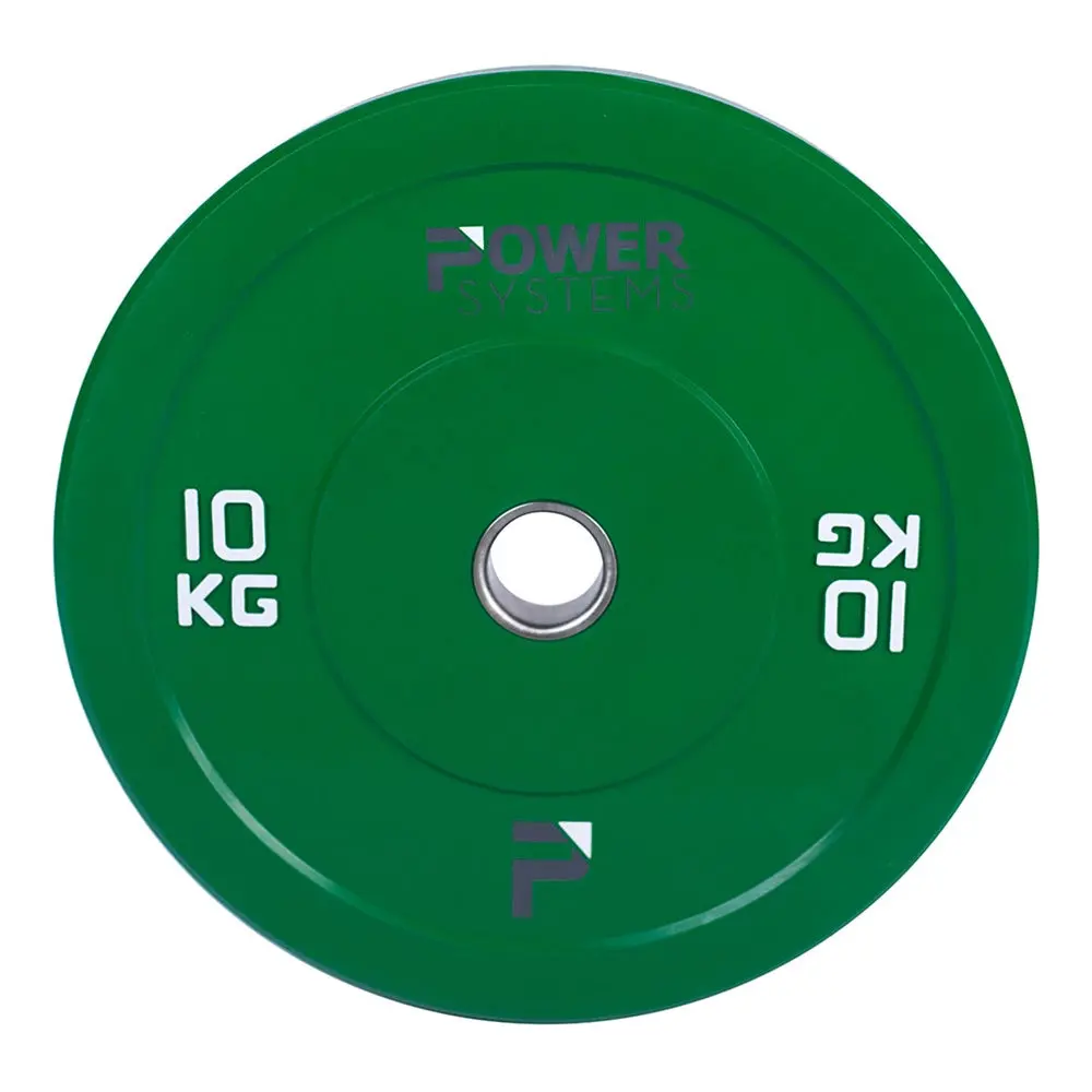 Power Systems Olympic Bumper Plate Premium Durable Rubber Weight Plate - Green
