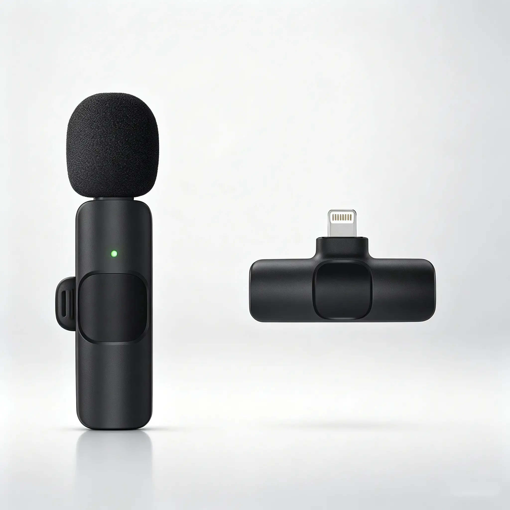 Wireless Lavalier Microphone - Plug-and-Play Clip-On, Noise-Canceling Mini Microphone, Compatible with iPhone 7-14 & iPad, Ideal for Live Streaming, Vlogging