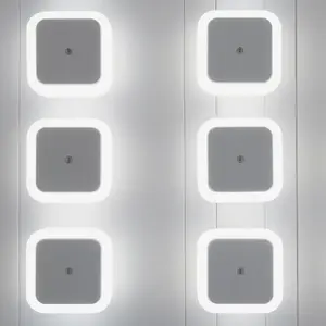 Plug-in LED Night Lights, 6 Pack, Dusk to Dawn Sensor Night Lamps, Warm White Home Lighting for Bedroom, Bathroom, Hallway