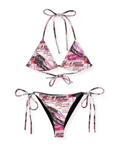 Y2K Inspired Harajuku Cars Racing Cyber Rave Bikini - Stylish Swimwear for the Beach
