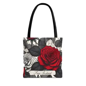 Rose Design Medium Tote Bag - Super Durable and Strong elegant handbag