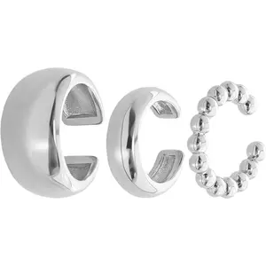 3 count Ear Cuffs for Women Non  Earrings Set 14K / Plated Ear Cuff for Non Pierced Ears Chunky Thin Clip  Earring  Earrings