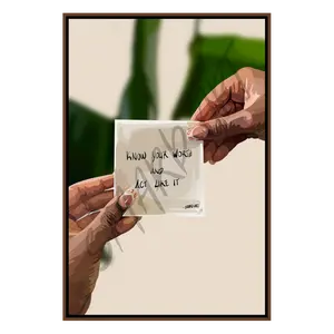 Know Your Worth Quote - Smard Black Wall Art Print/ Canvas for Home /Office Decor