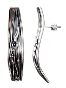 Textured Ariana Earrings In Oxidized Silver, Simple Daily Jewelry, Unique Earrings, Handmade Jewelry, Chic Earrings