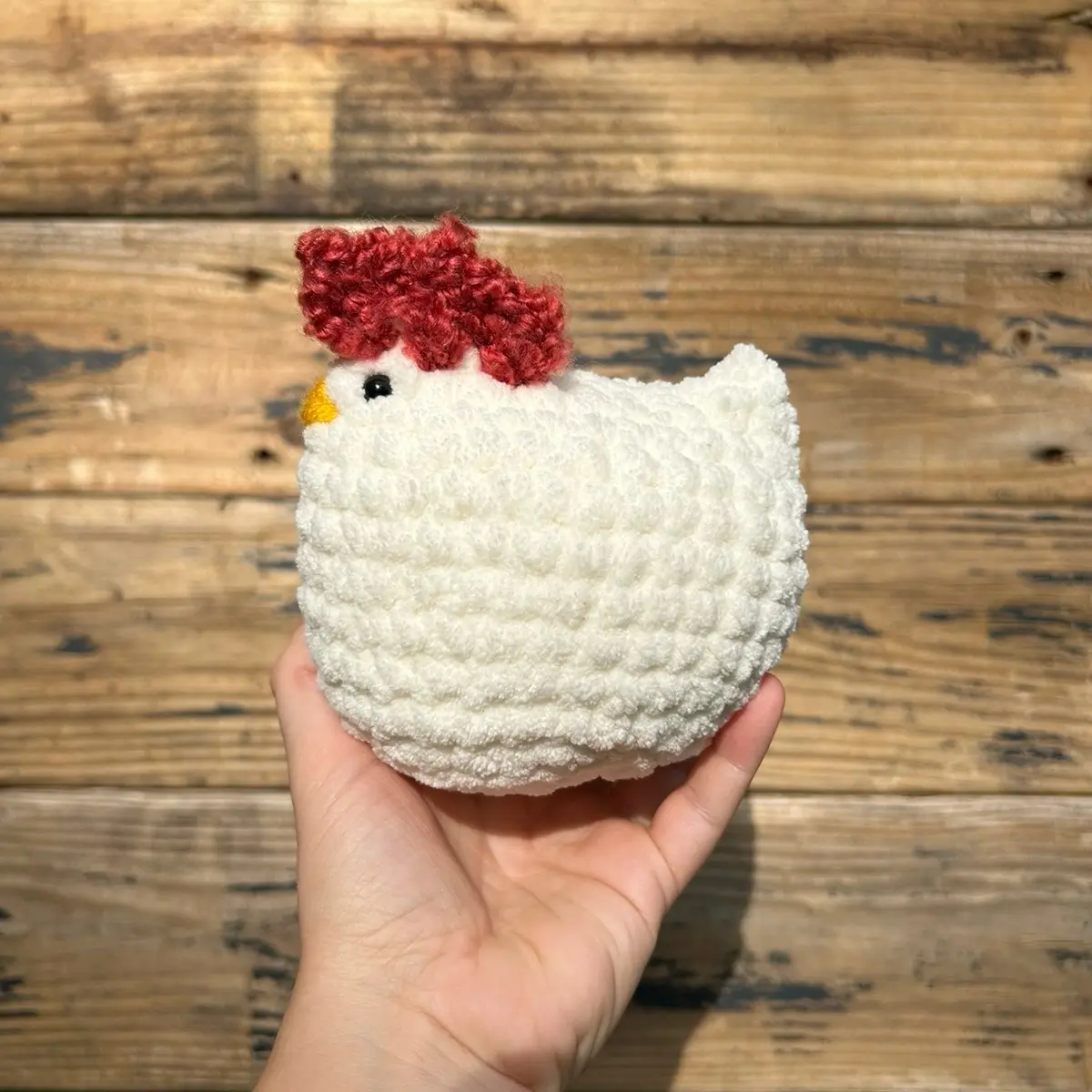 Crochet Chicken Plushie - Soft and Cuddly Stuffed Toy for Kids