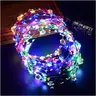 Women's 30-Piece Plastic Glow-in-the-Dark Floral Crown Headbands - Shimmering Flower Headpiece, Unisex Hair Accessories for Weddings, Beach, Cosplay Events (Home & Party Supplies)