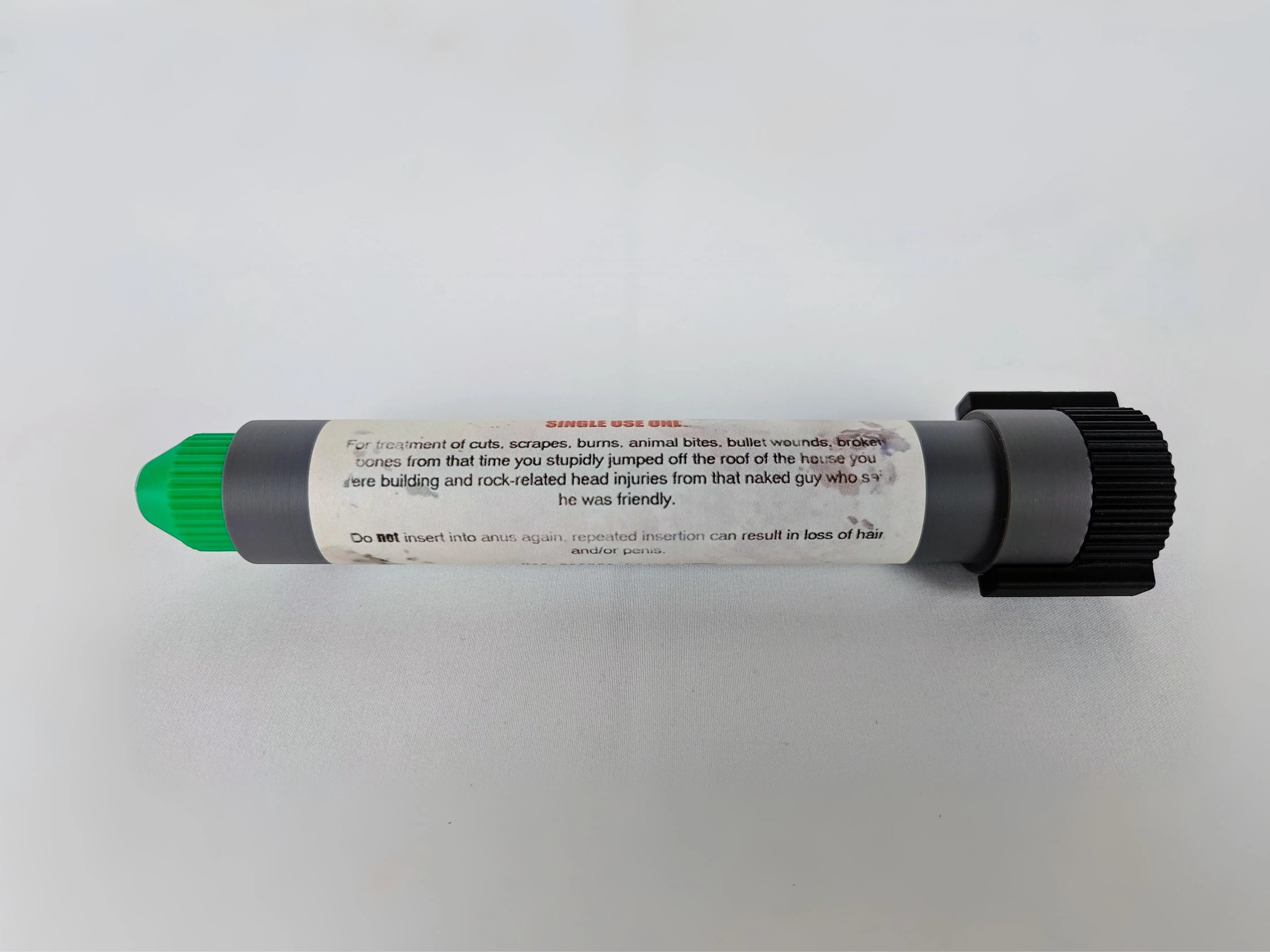 Rust Life-Size Medical Syringe Prop