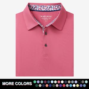 MAELREG Mens Polo Shirts Short Casual Dry Fit Performance Designed Collared Golf Polo Shirts for Men Plus Size Men's Tops fathersdaygift