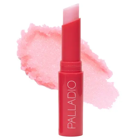 Palladio Beauty Vegan Daily Nourishing Lip Scrub LS01 - Gentle Scented Moisturizing Cosmetic with Wax, Synthetic Ingredients for Exfoliating, Hydrating, Sugar Control, Flawless Results (Pairs with Lipstick) for Adults' Lip Routine