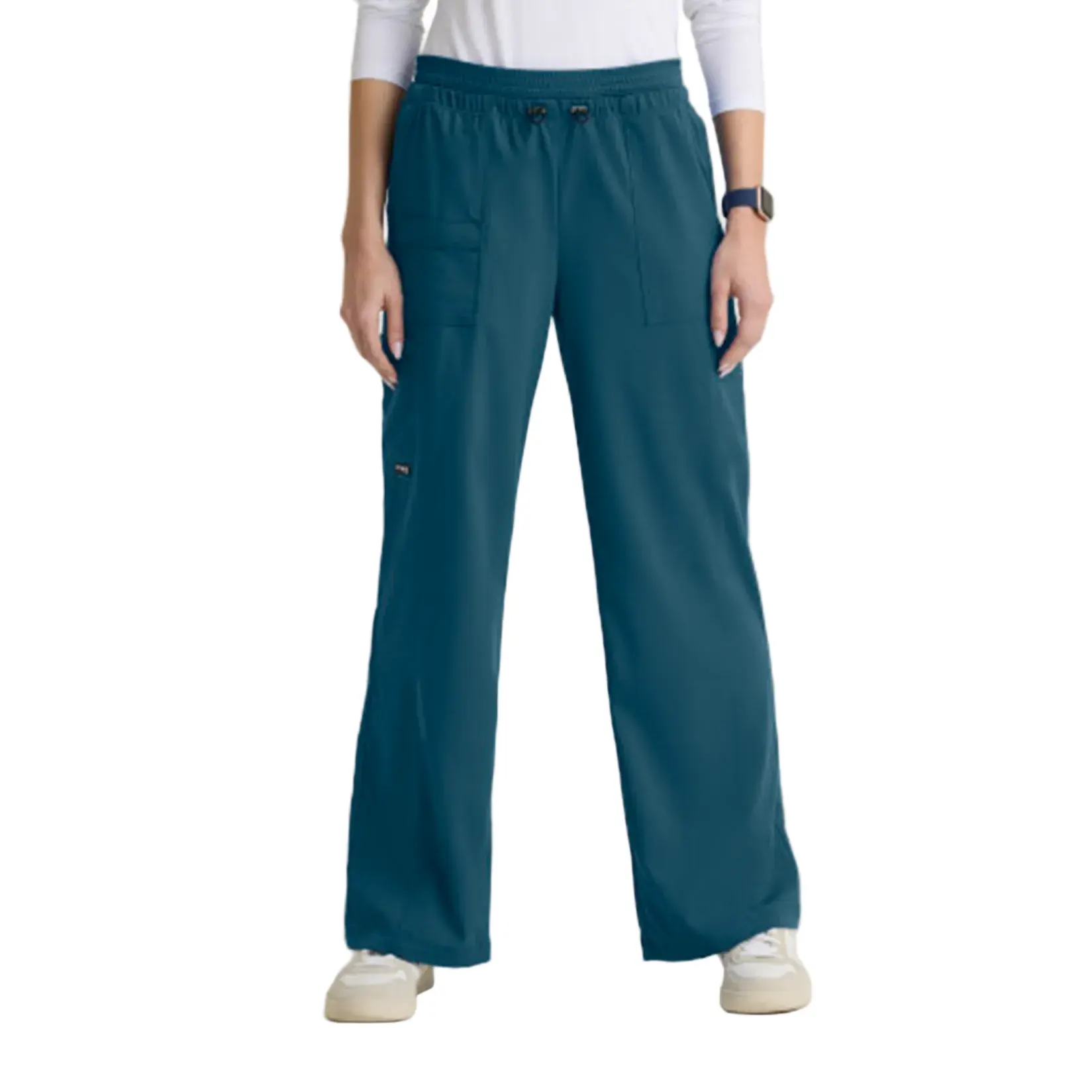 Grey's Anatomy Spandex Stretch Women's Nina 7-Pocket Wide Leg Pant