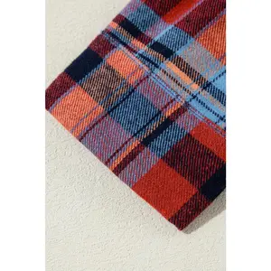 Red Plaid Print Loose Vintage Shirt