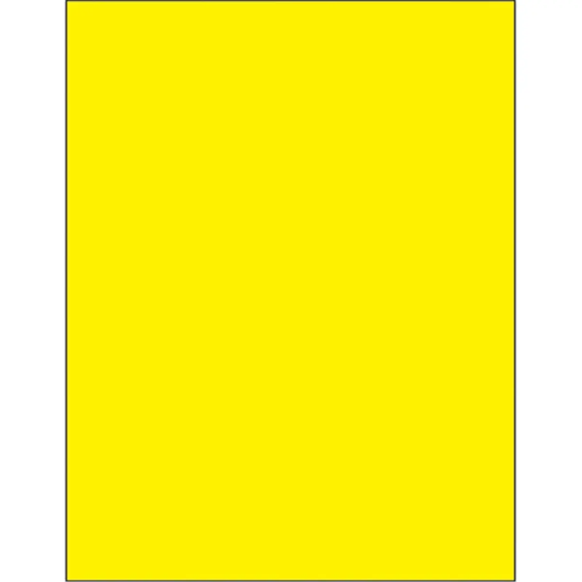 Box Partners LL185YE 8.5 x 11 in. Fluorescent Yellow Rectangle Laser Labels - Pack of 100