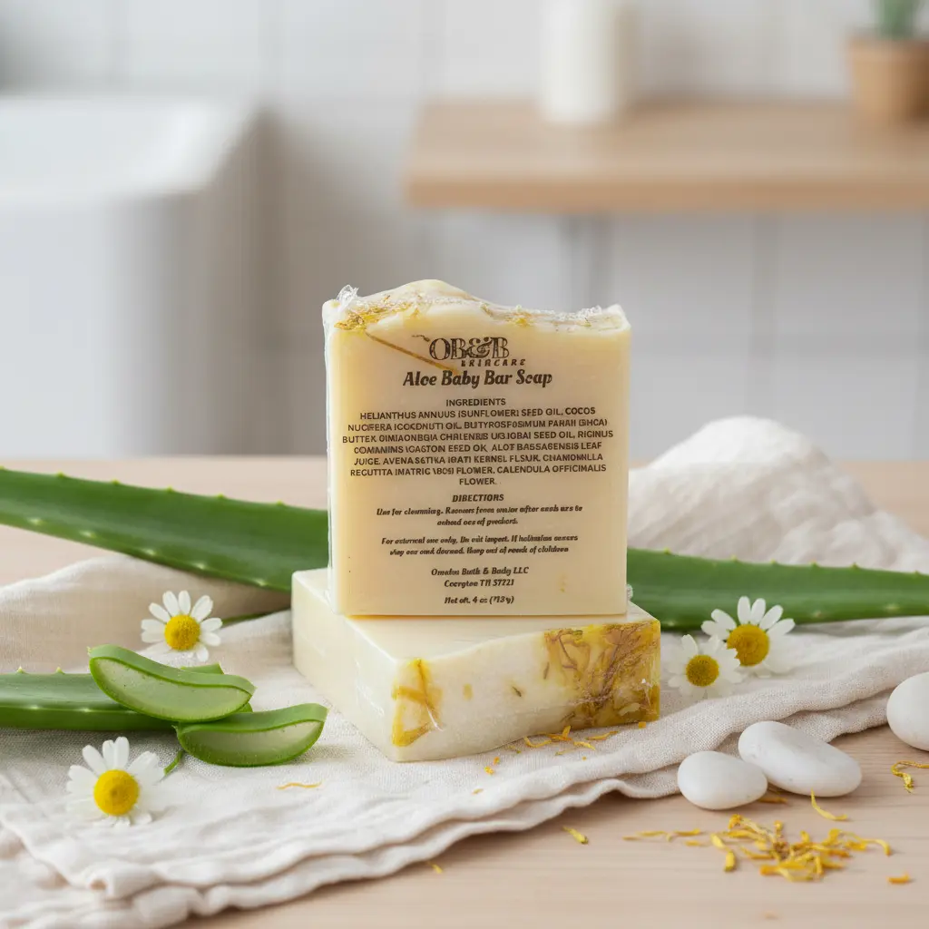 Aloe Baby Bar Soap for Baby Comfort and Wellbeing - Specially Designed for Soothing Relief and Safe Cleansing