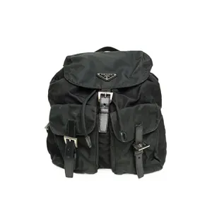 Pre-owned PRADA nylon Tote Bags Black backpack, small size