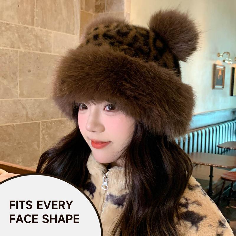 Animal Print Faux Fur Hat with Ears & Pockets 71zVS7eb1jL._AC_UY350_.jpg main image 4