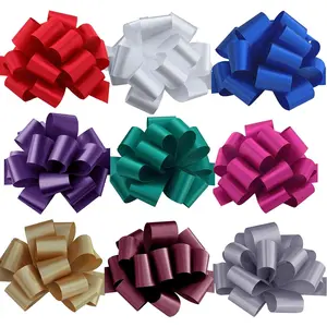 Christmas  Wrap Pull Bows - 5" Wide, Set of 9, Assorted Colors, Bows for Gifts, Birthday, Christmas Presents, Wedding, Fundraiser, Easter