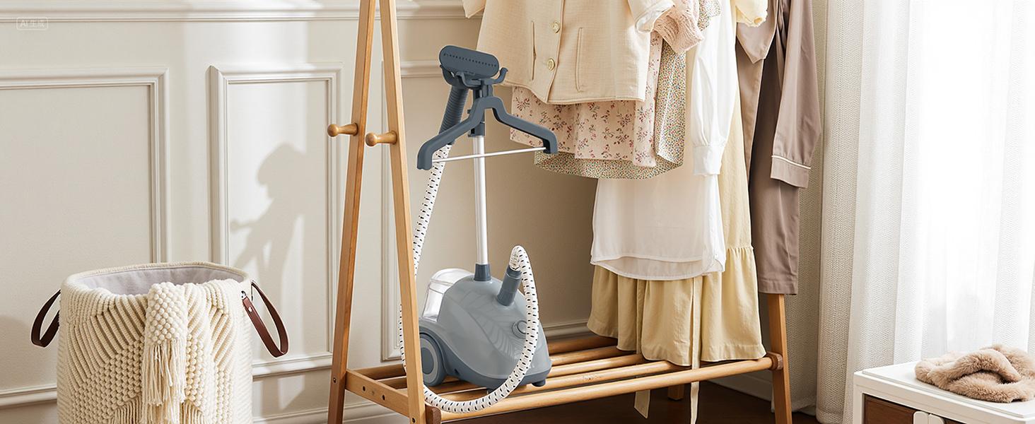 SweetFurniture Standing Garment Steamer with Roll Wheels, 1500W Powerful 1.7L Water Tank for 55 Minutes Continuous Steaming, Professional Wrinkle SweetFurniture Standing Garment Steamer with Roll Wheels, 1500W Powerful 1.7L Water Tank for 55 Minutes Continuous Steaming, Professional Wrinkle