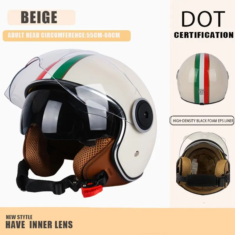Motorcycle battery front helmet with endoscope three-quarters versatile and cool