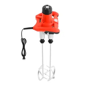 2800W Double Pole Mortar Stirrer, 6-Speed, 110V Pure Copper Motor for Chemical Pharmaceutical Construction Paint Cement Mixing Heavy-Duty Durable