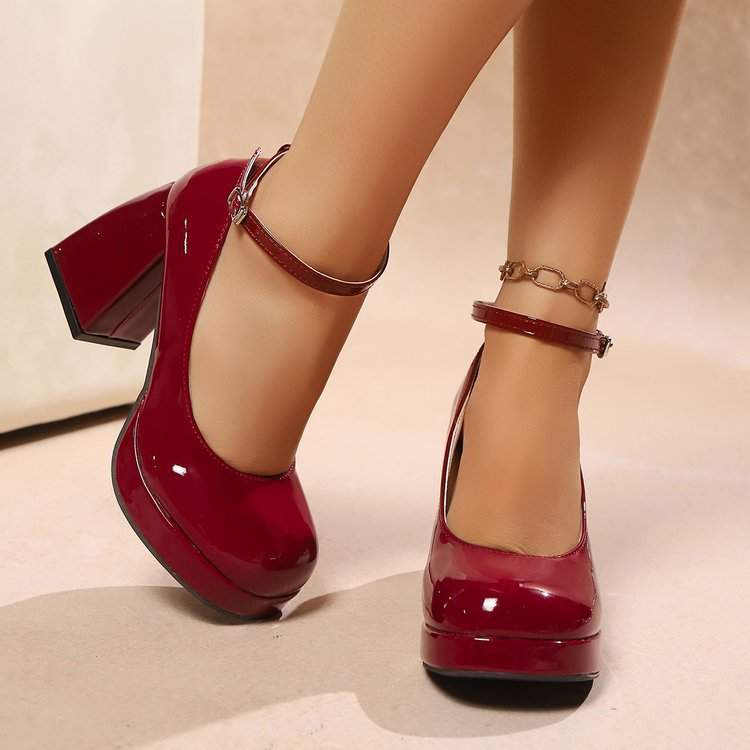 Women's Fashion Chunky Heel Plus Size High Heels