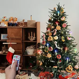 Remote Controlled Flameless Candles for Christmas Tree with 10 Clips and 12 Colors Remote for Festive Lighting Perfect for Holiday Decor