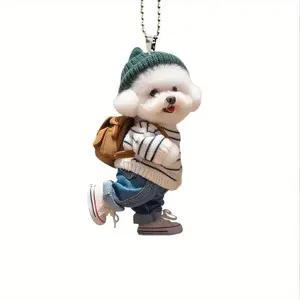 Fashion boutique Teddy bag pendant keychain