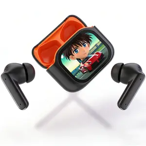 2026 New Electronic Digital Hifi Stereo Earbuds In-Ear Headphones, Lightweight Wireless AI Real-Time Translation Earphones with LCD Touch Screen & Touch Control, 156-Language Phone Call Headset for Travel, Business outdoorfun