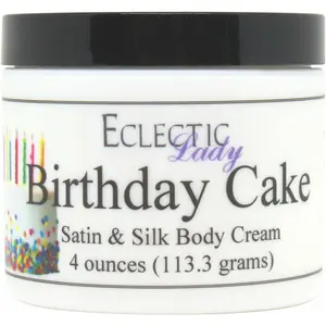Birthday Cake Satin and Silk Cream,  Body Cream, Body Lotion
