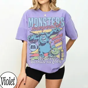 Monsters Incorporated Since 2001 We Scare Because We Care T-Shirt, University Cartoon T-shirt, Youth & Adult Tee JHR10