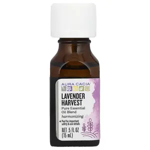 Aura Cacia Pure Essential Oil Blend, Lavender Harvest, 0.5 fl oz (15 ml)