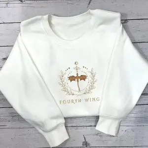 Fourth Wing Embroidered Sweatshirt, Basgiath War College Sweatshirt, Fourth Wing Sweatshirt, Dragon Sweatshirt