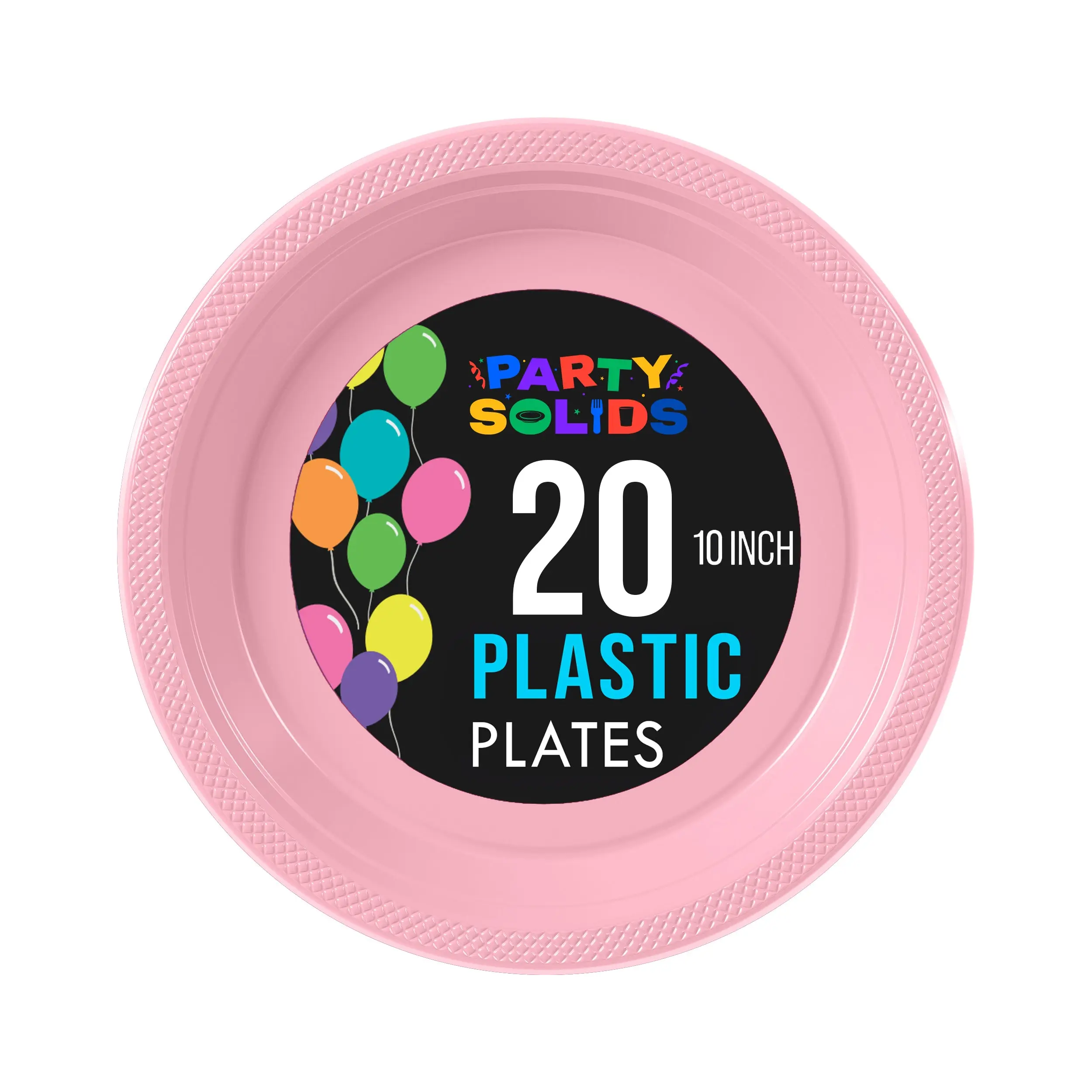 10 in. Pink Plastic Plates | 20 Ct.