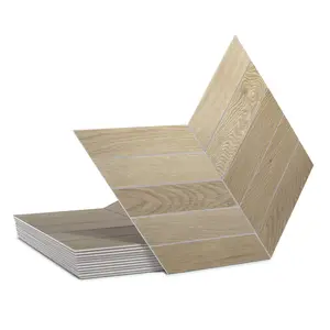 12-Pack Peel and Stick Floor Tile, 12.2" x 10" Chevron SPC Self-Adhesive Luxury Vinyl Flooring, Wood-Look Groutable Backsplash Tile for Kitchen Bathroom, Covers 10.32 Sq. Ft.